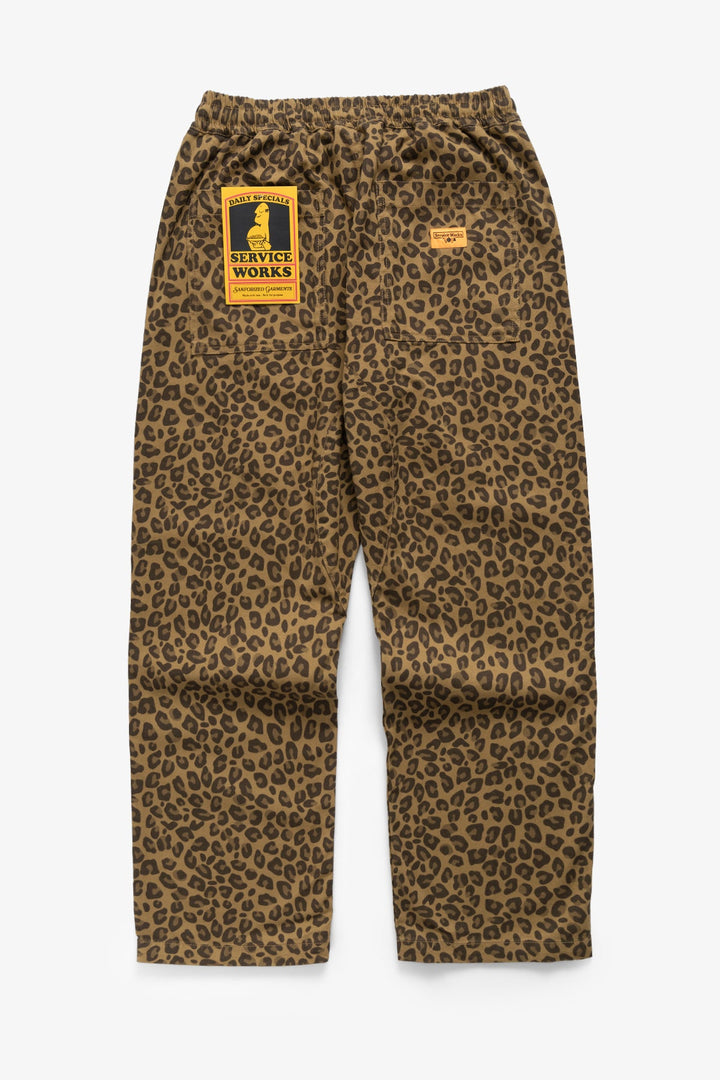 Patterned Chef Pants - Leopard