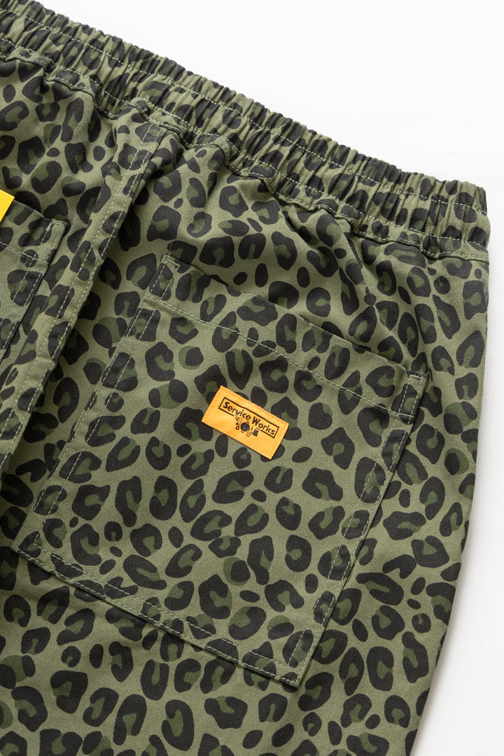 Service Works - Patterned Chef Pants - Green Leopard