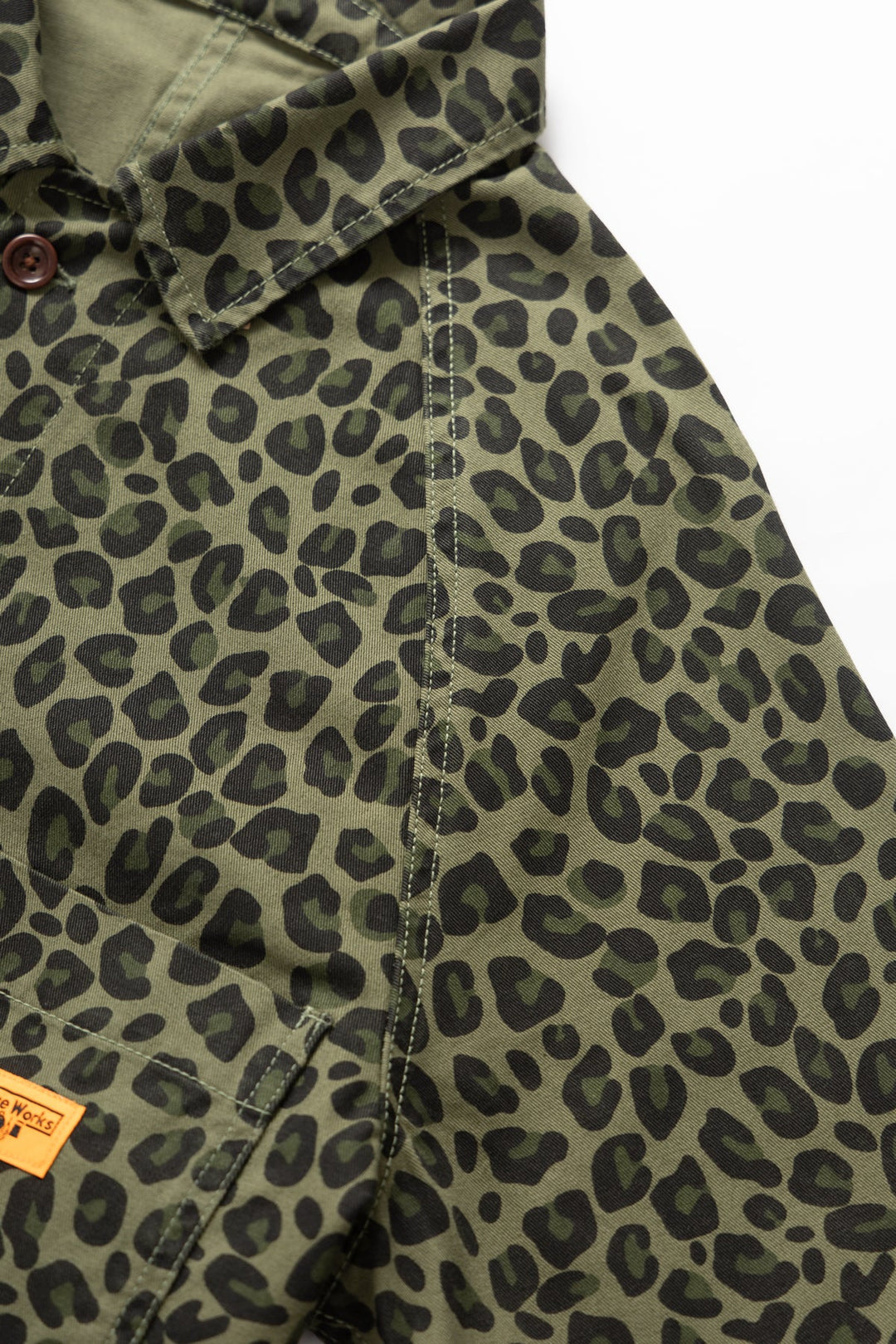 Patterned Front Of House Jacket - Green Leopard