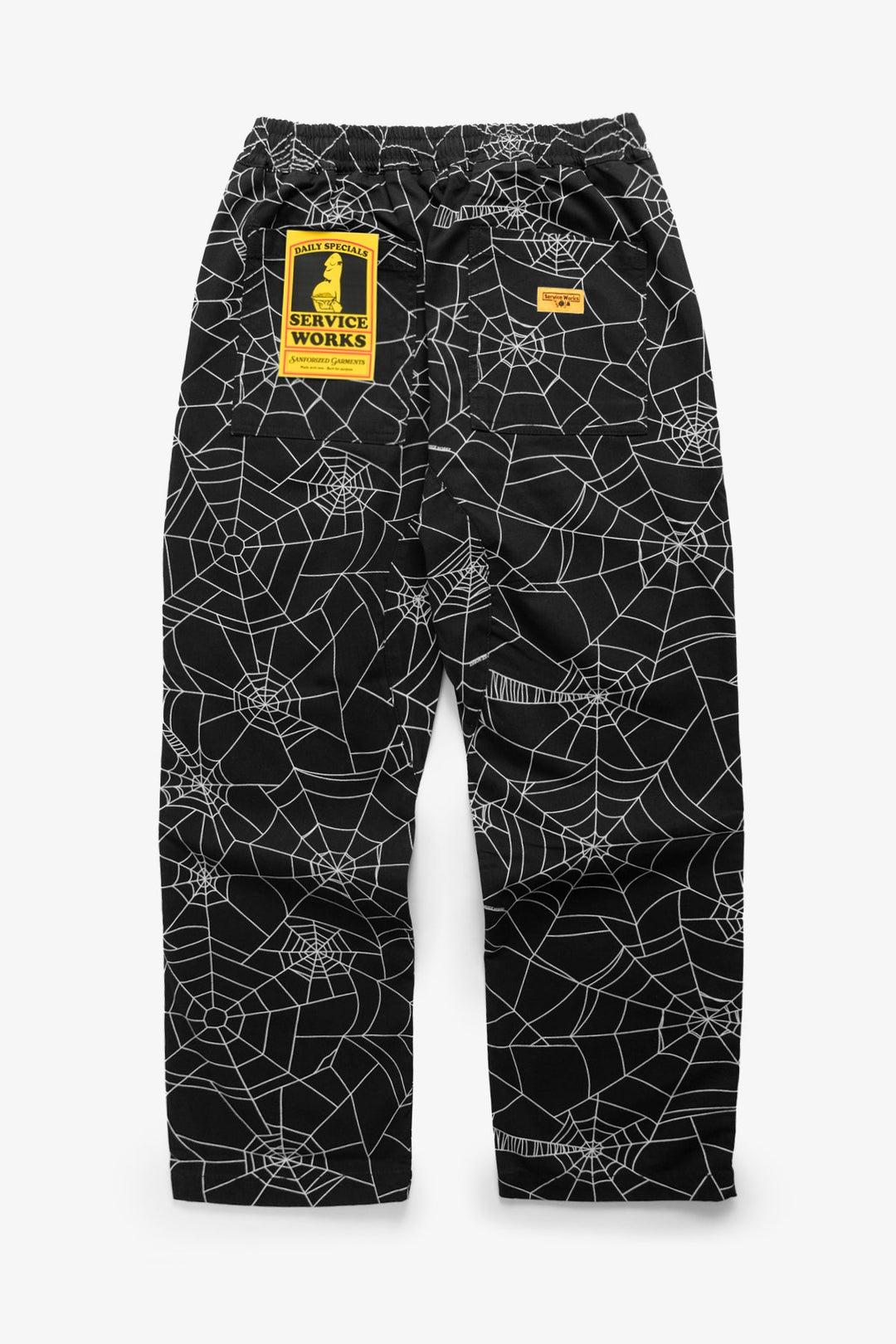 Patterned Chef Pants - Black Web