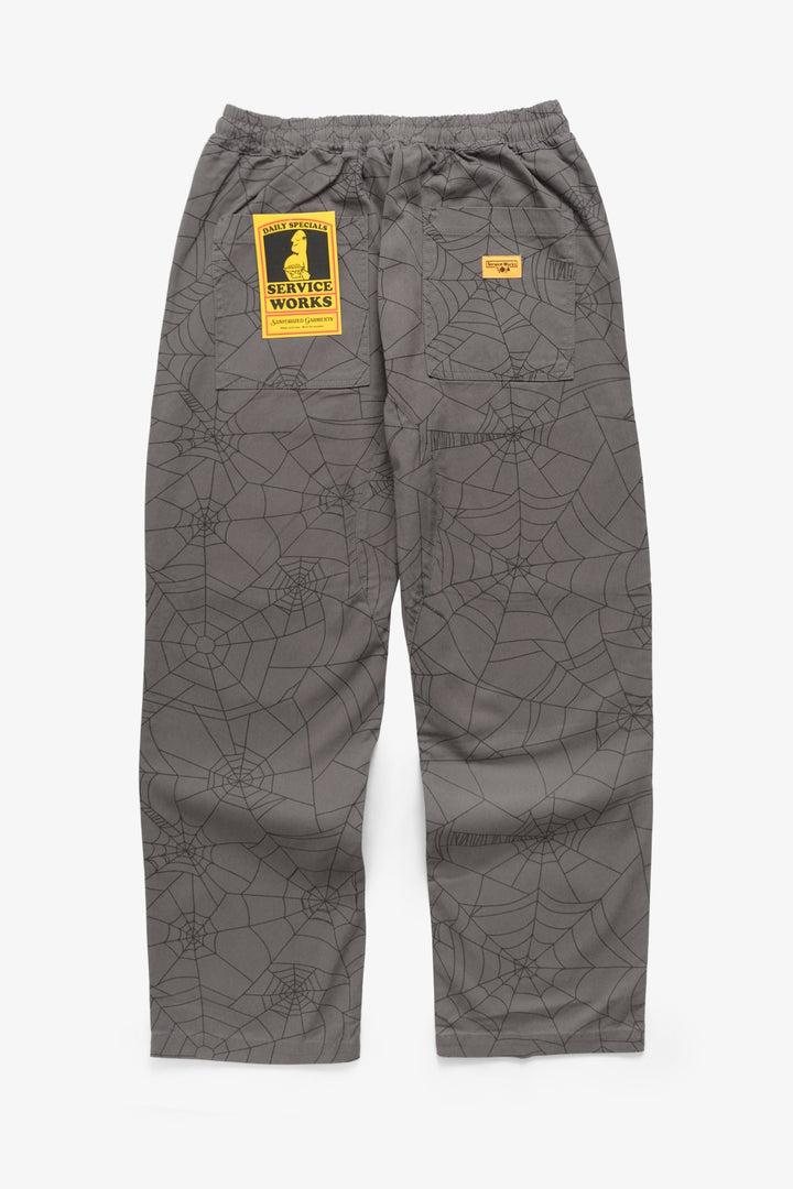 Service Works - Patterned Chef Pants - Grey Web