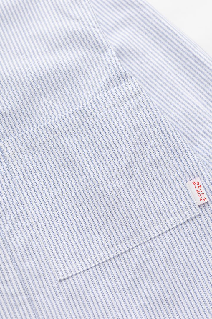 Blacksmith - 'Boxford' Utility Shirt - Blue Stripe