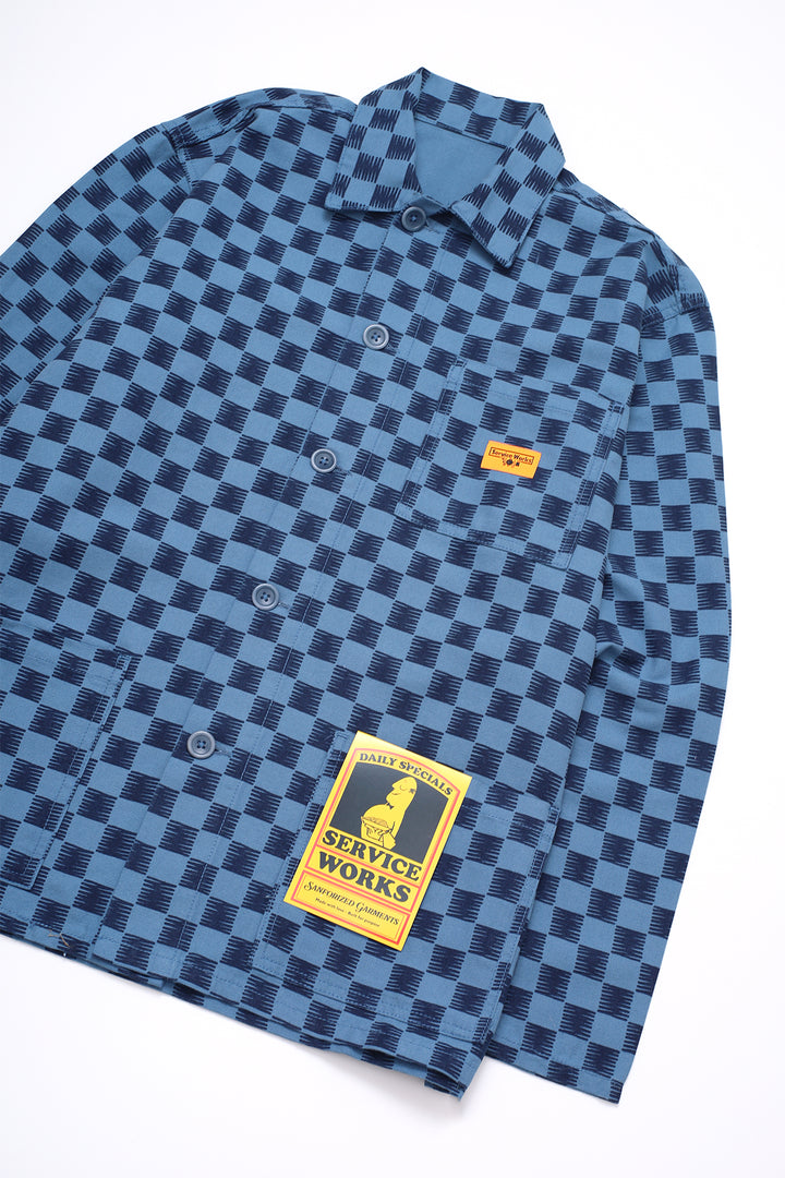 Service Works - Coverall Jacket - Blue Checker