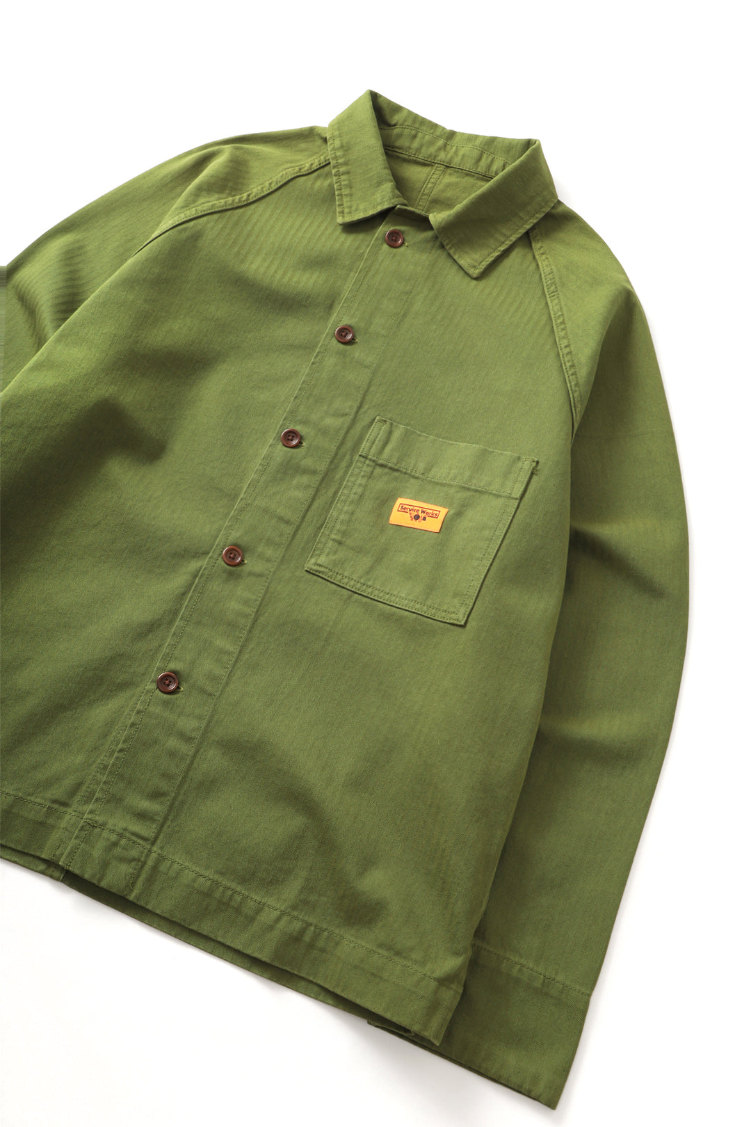 Service Works - Herringbone Front Of House Jacket - Pesto