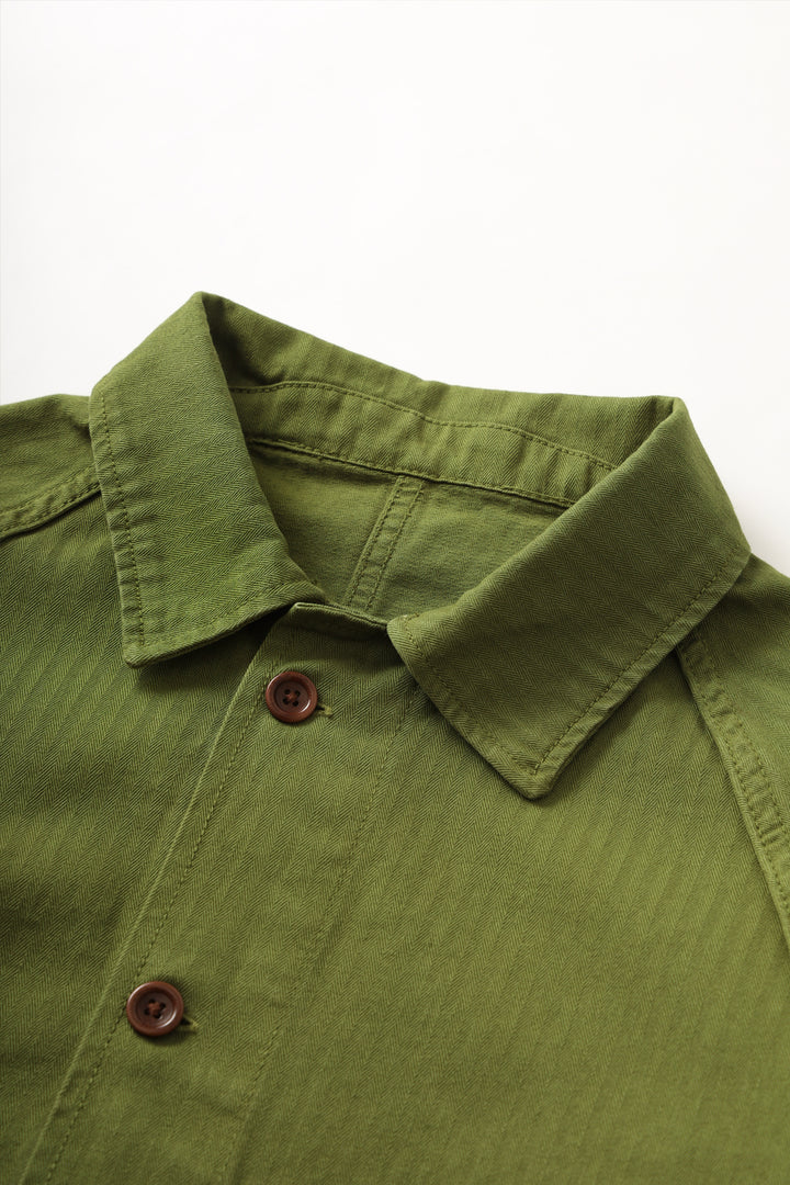 Service Works - Herringbone Front Of House Jacket - Pesto