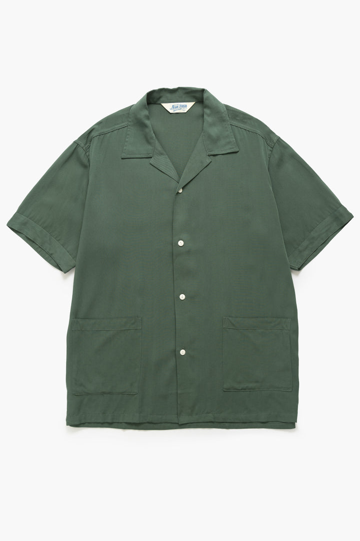 Non Stock MFG - Short Sleeve Rayon Shirt- Green