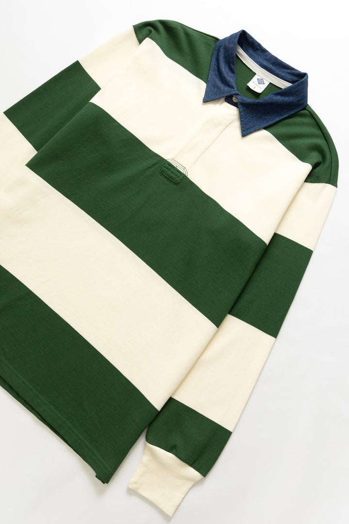 Non Stock MFG - Rugby Shirt - Green/White