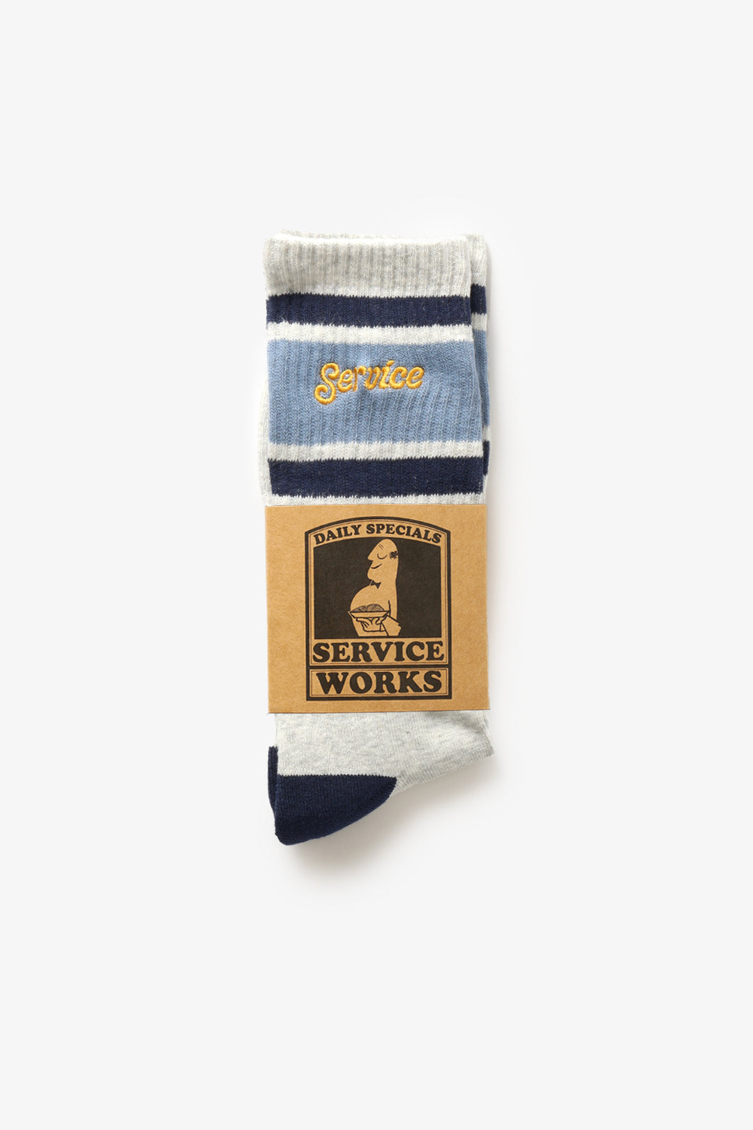 Service Works - Logo Ringer Socks - Grey