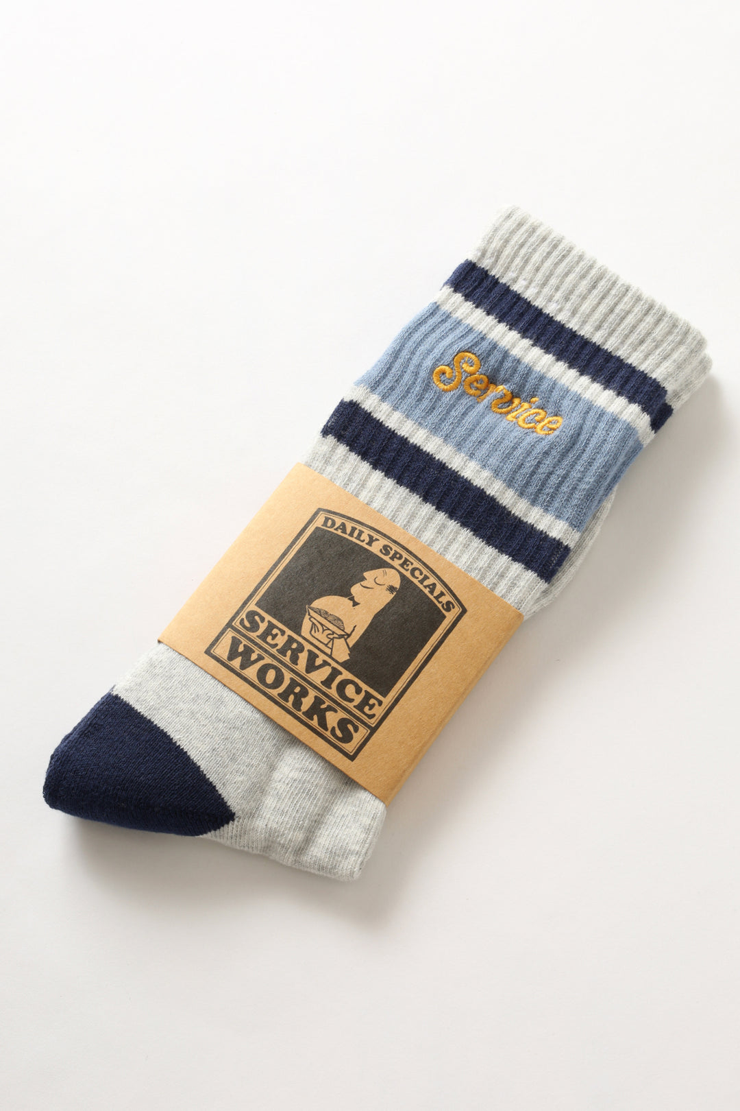 Service Works - Logo Ringer Socks - Grey