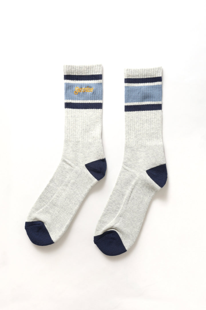 Service Works - Logo Ringer Socks - Grey