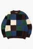 Blacksmith - Mohair Checkerboard Sweater - Brown