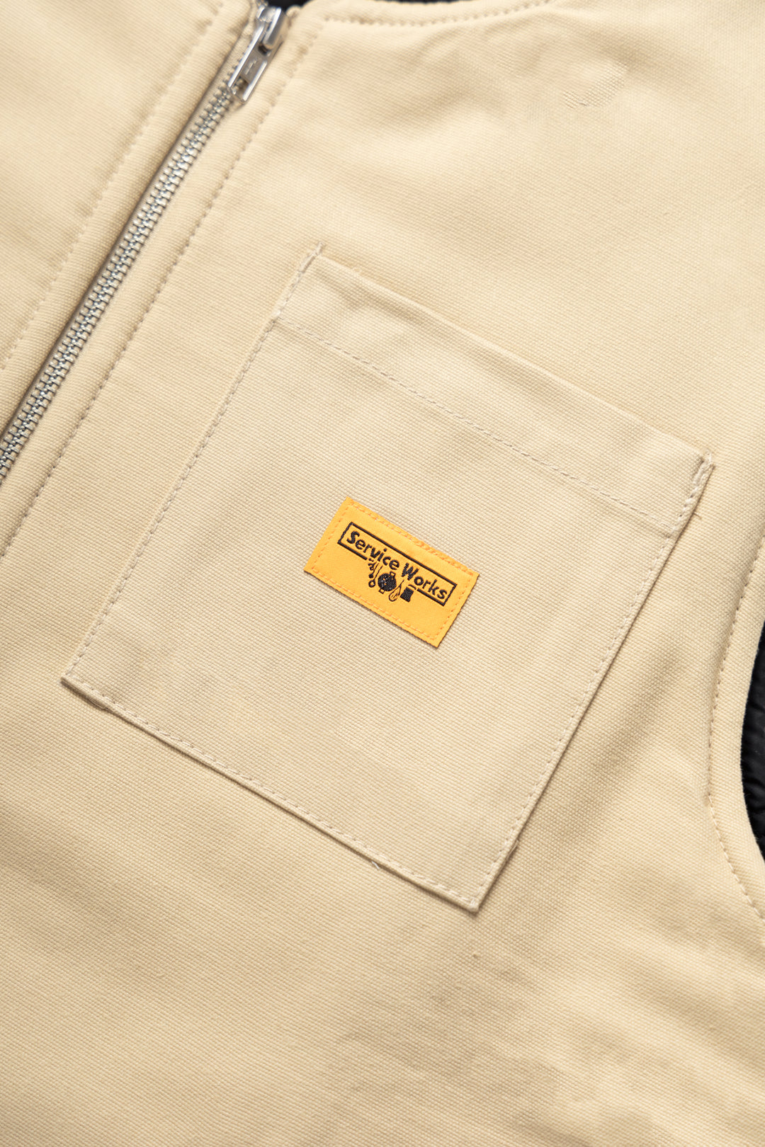 Service Works - Padded Work Vest Jacket - Pale Khaki