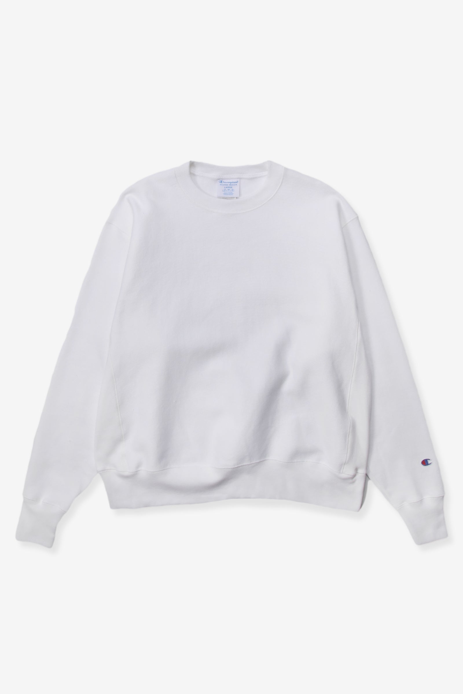 Champion - 12oz USA Reverse Weave Crewneck - White | Blacksmith Store